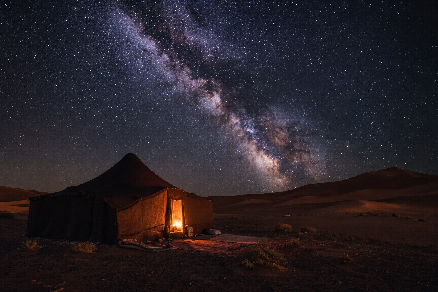 Berber tent camp in the Erg Chebbi dunes